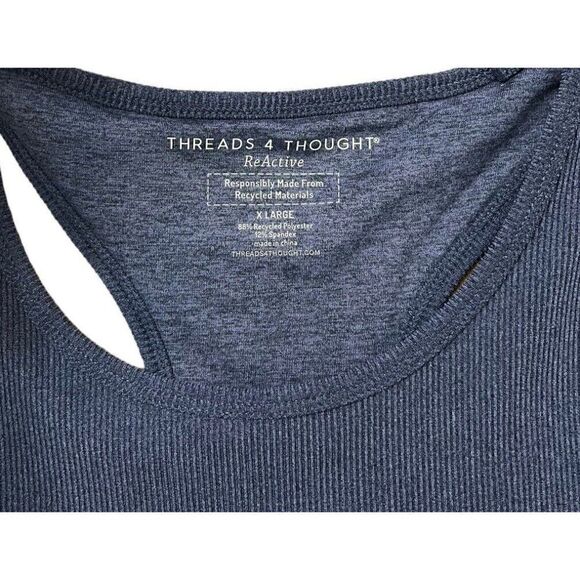 Women’s Size XL Crop Tank Top Ribbed Racerback Threads 4 Thought Reactive NEW - Picture 5 of 5